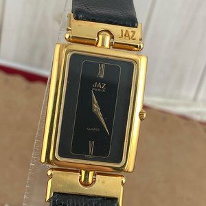 Vintage Jaz Paris Tank French Designer Gold Watch